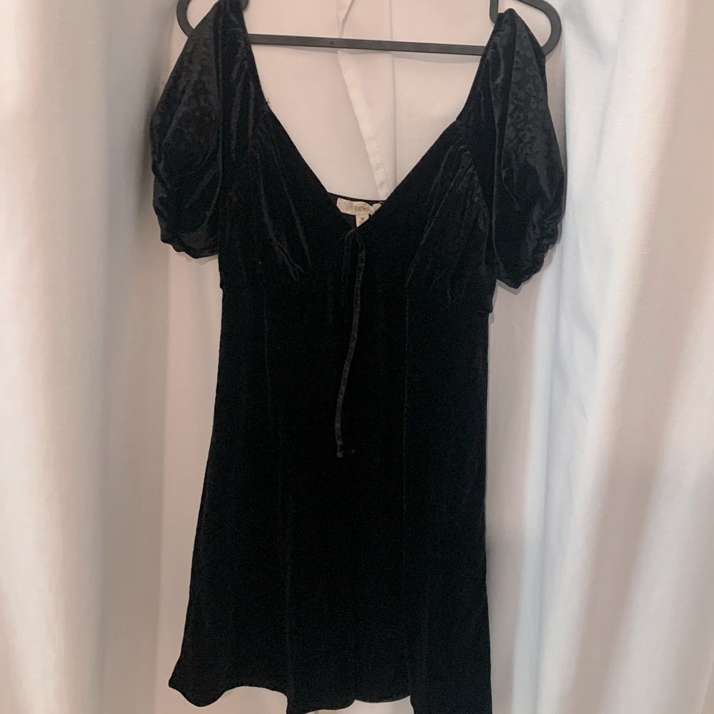 Cute Black Velvet Dress